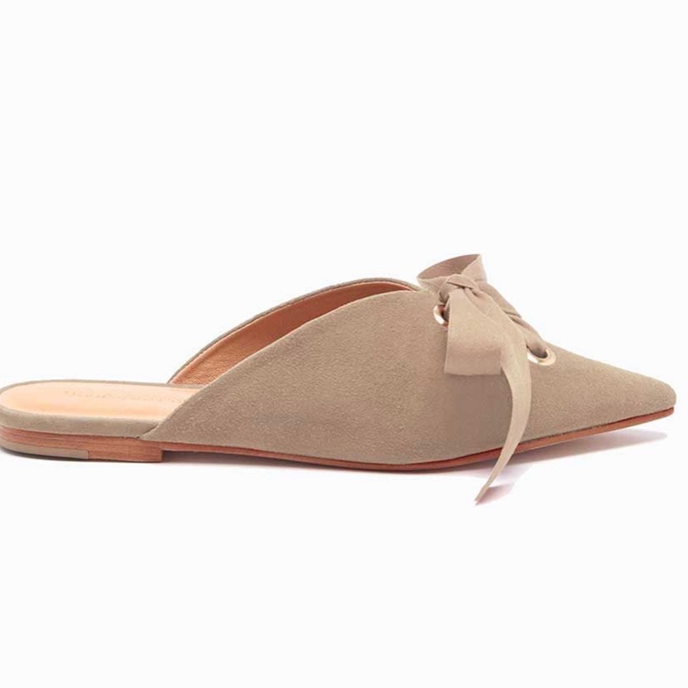Ulla johnson loulou babouche flat mules taupe - Picture 2 of 3